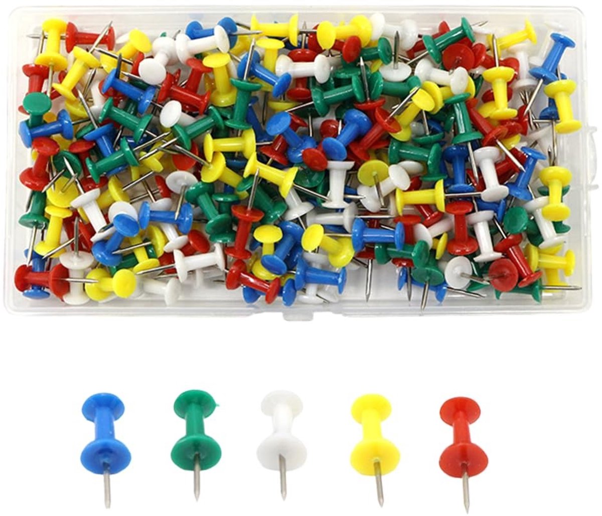 Dailygoods- Punaises 100 Stuks - Zachte Punaises - Decoratieve Punaises - Punaises Kurk - Punaises voor Wandkaarten - Hoogwaardig Materiaal - Drukknoppen