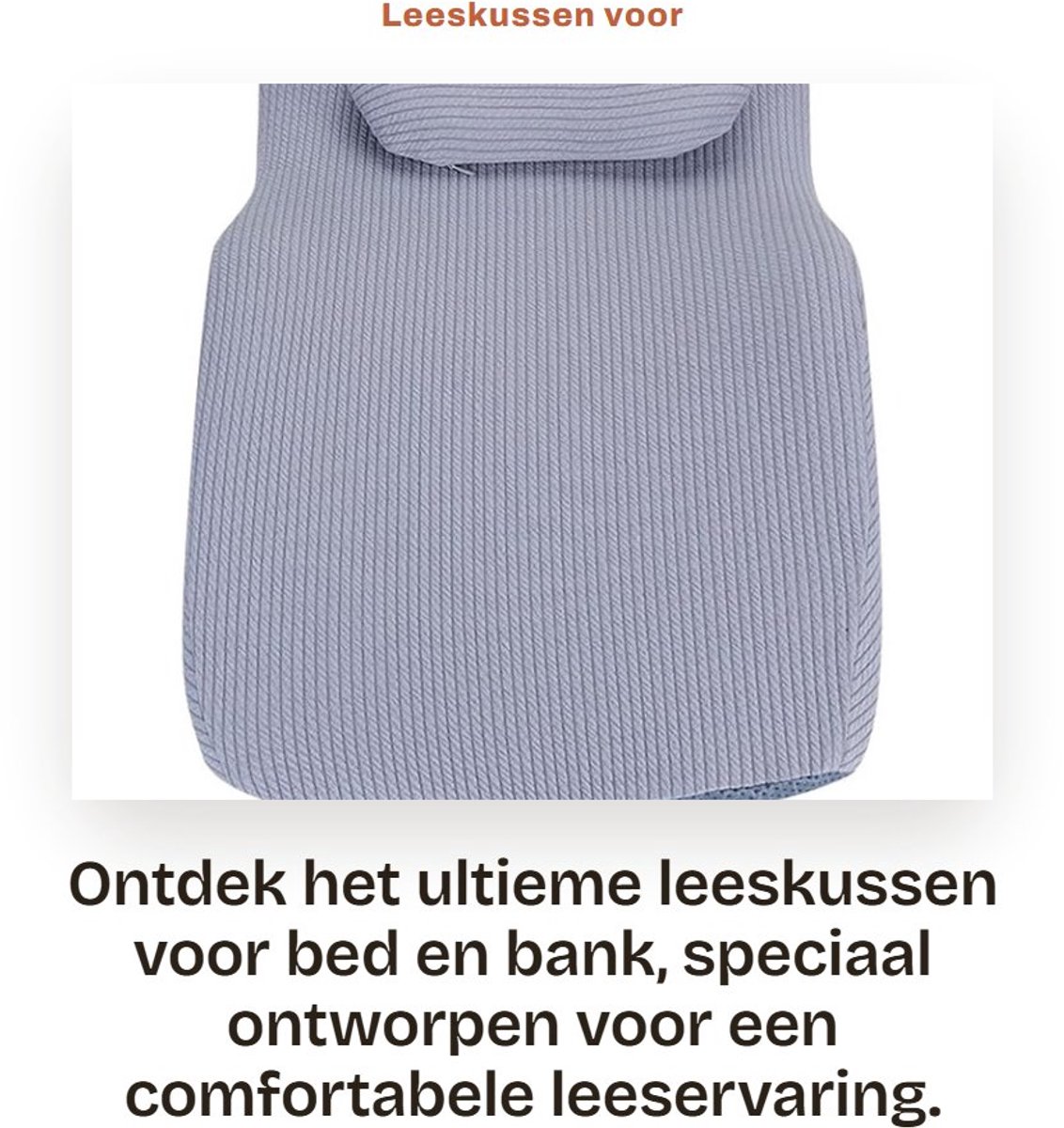 Dailygoods - Leeskussen voor Bed en Bank - Wigkussen voor Beenverhoging - Traagschuim Neksteunkussen - Multifunctioneel - Comfortabel lezen - Geschikt...