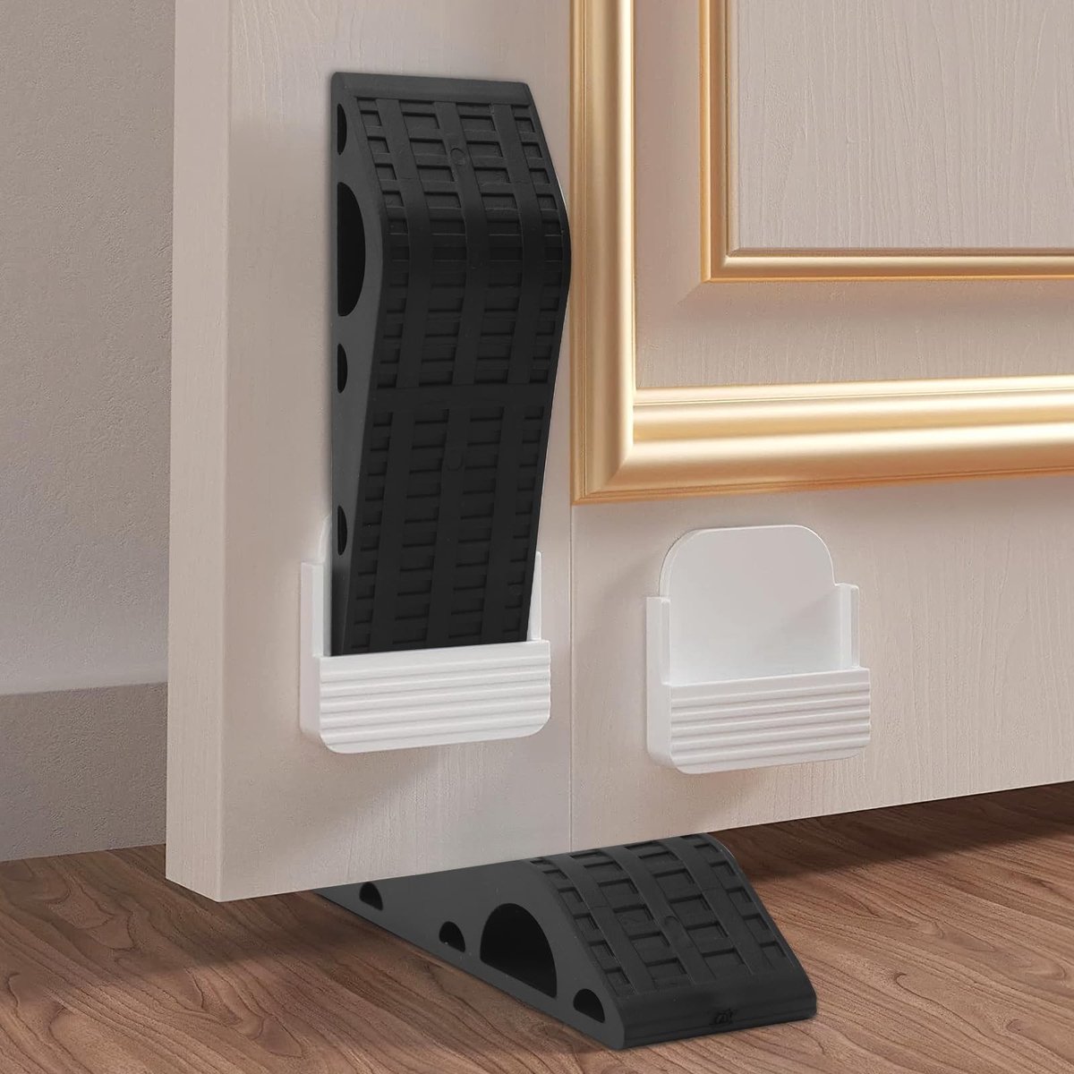 Dailygoods- Deurstoppers Antislip - Rubber Deurwiggen - Set van 2 - Geluidsreducerend - Geschikt voor Alle Oppervlakken - Robuust en Duurzaam - Deurklem
