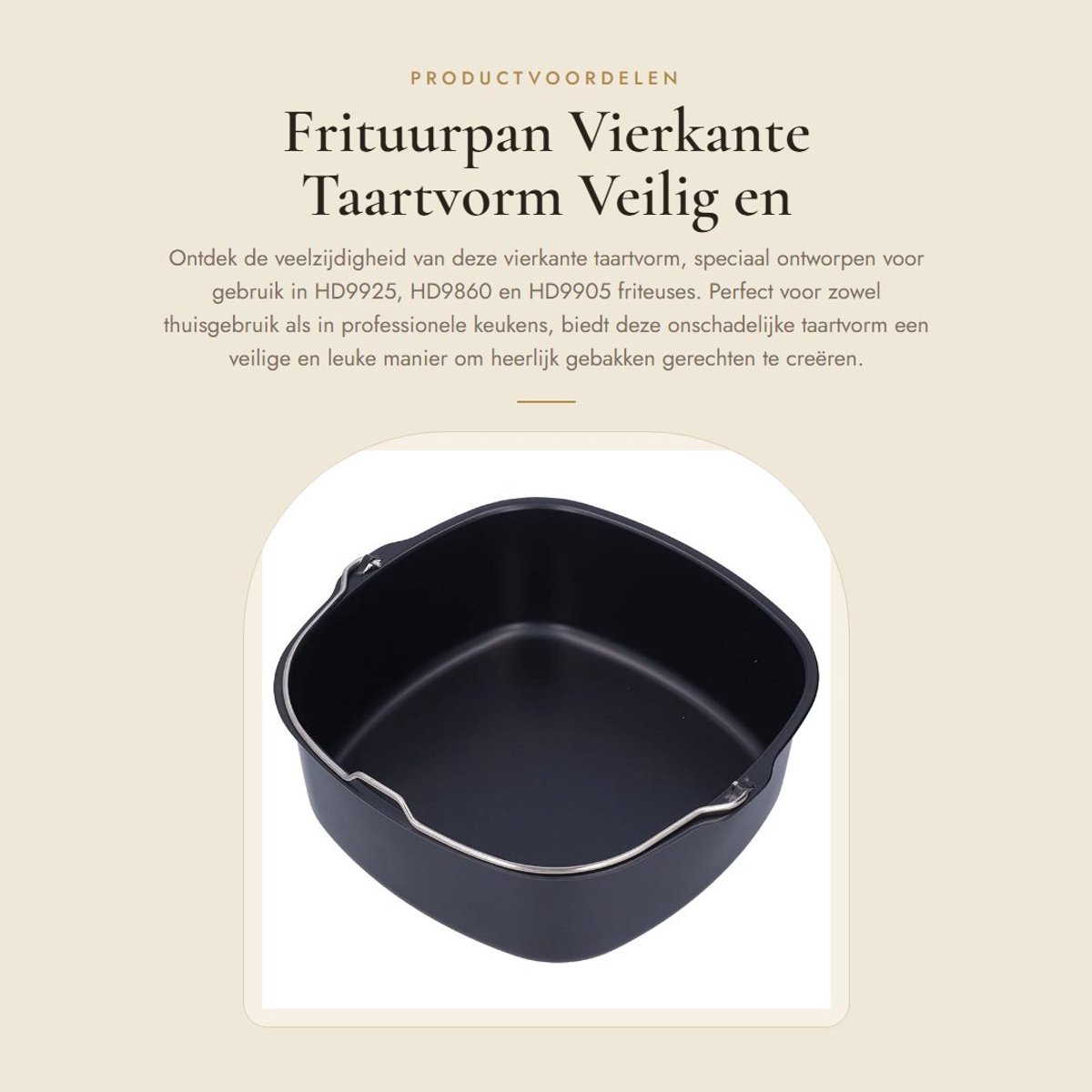 Dailygoods- Taartvorm Onschadelijk - Bakvorm voor Frituurpan - Vaatwasmachinebestendig - Hittebestendig - Voedingskwaliteit - Geschikt voor HD9925/HD9860/HD9905