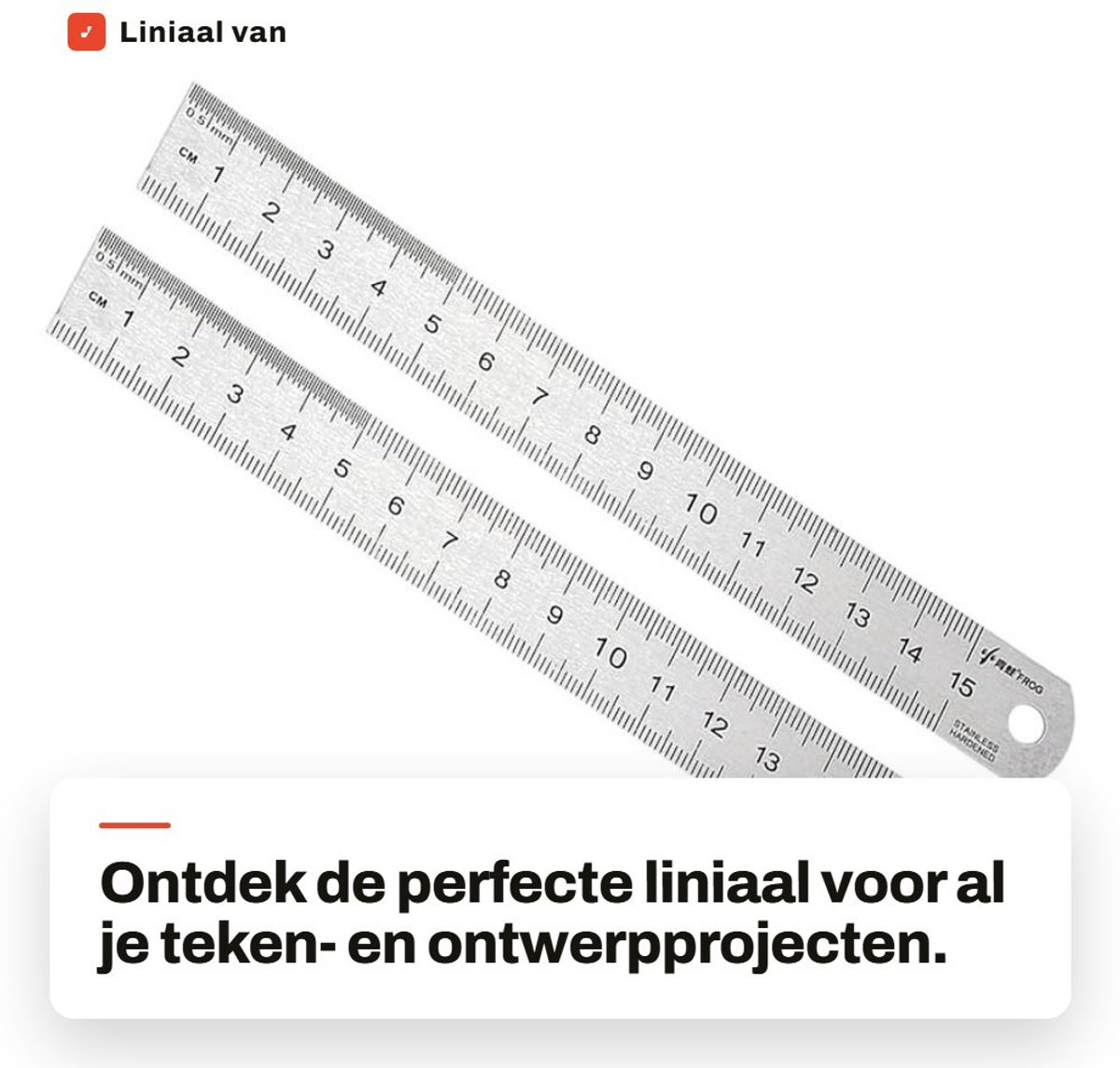 Dailygoods- Liniaal 15 cm - 2 Stuks - Roestvrij Staal - Metalen Meetinstrumenten - Duurzaam - Nauwkeurige Gravering - Voor Architectuurdesign - Meetlat