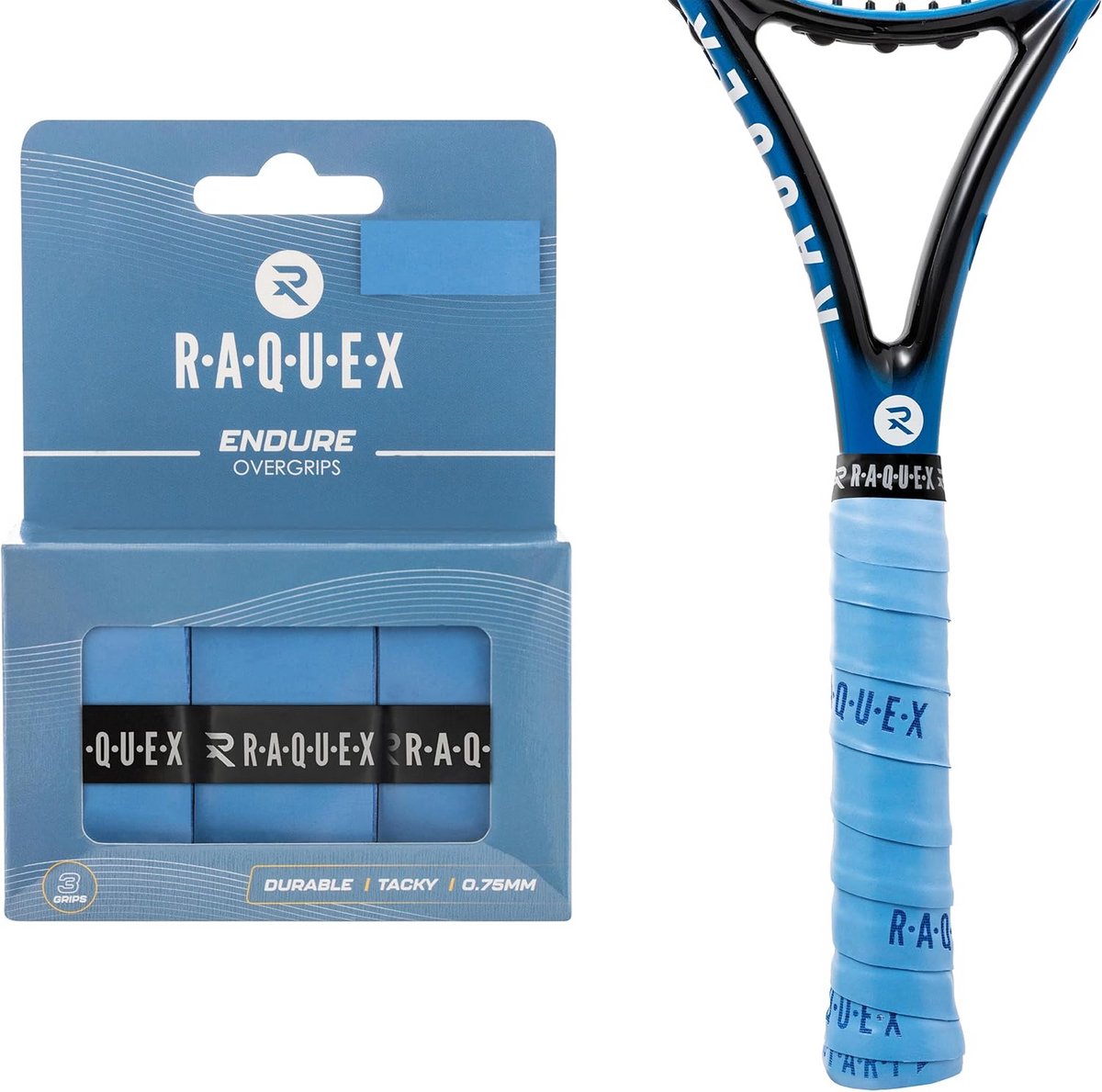 Set van 3 Dikke Antislip Overgrip Tape voor Tennis, Badminton en Padel Rackets
