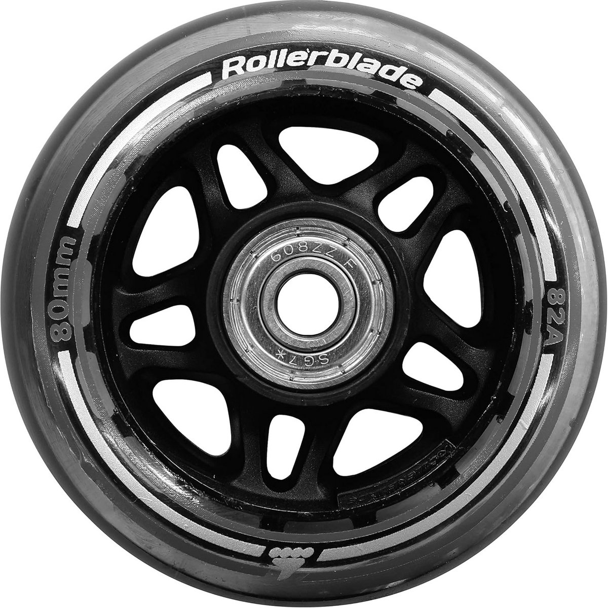 Skeelerwielen Set - Wielen voor skates - Fitness skaten - Sterke polyurethaan kern - 80 mm 82A - Transparant