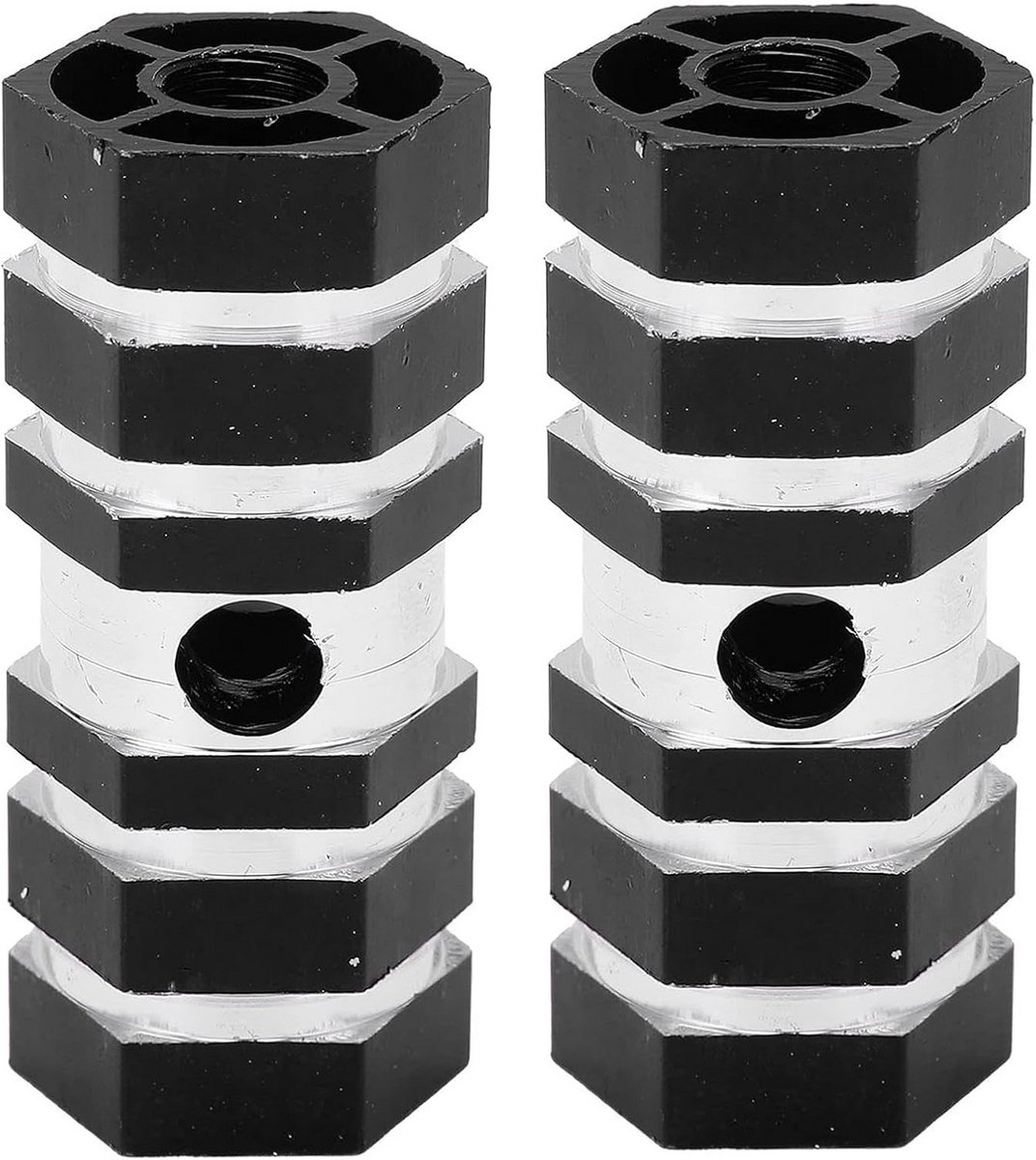 Fiets Voetsteunen - Fiets Pinnen - Fiets Stunts - Anti-Slip Oppervlak - 10mm Assen - Zwart