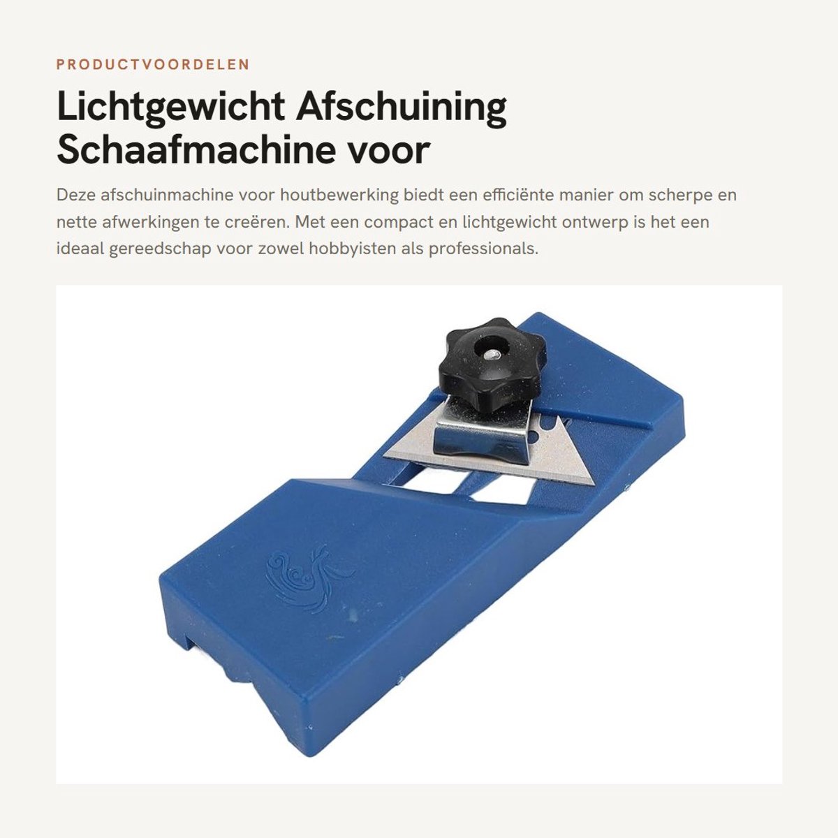 Dailygoods- Afschuining 45 Graden - Dubbele Gleuf - Rechte Randen - Lichtgewicht - Compact - Duurzaam ABS Kunststof - Houtbewerkingsgereedschap