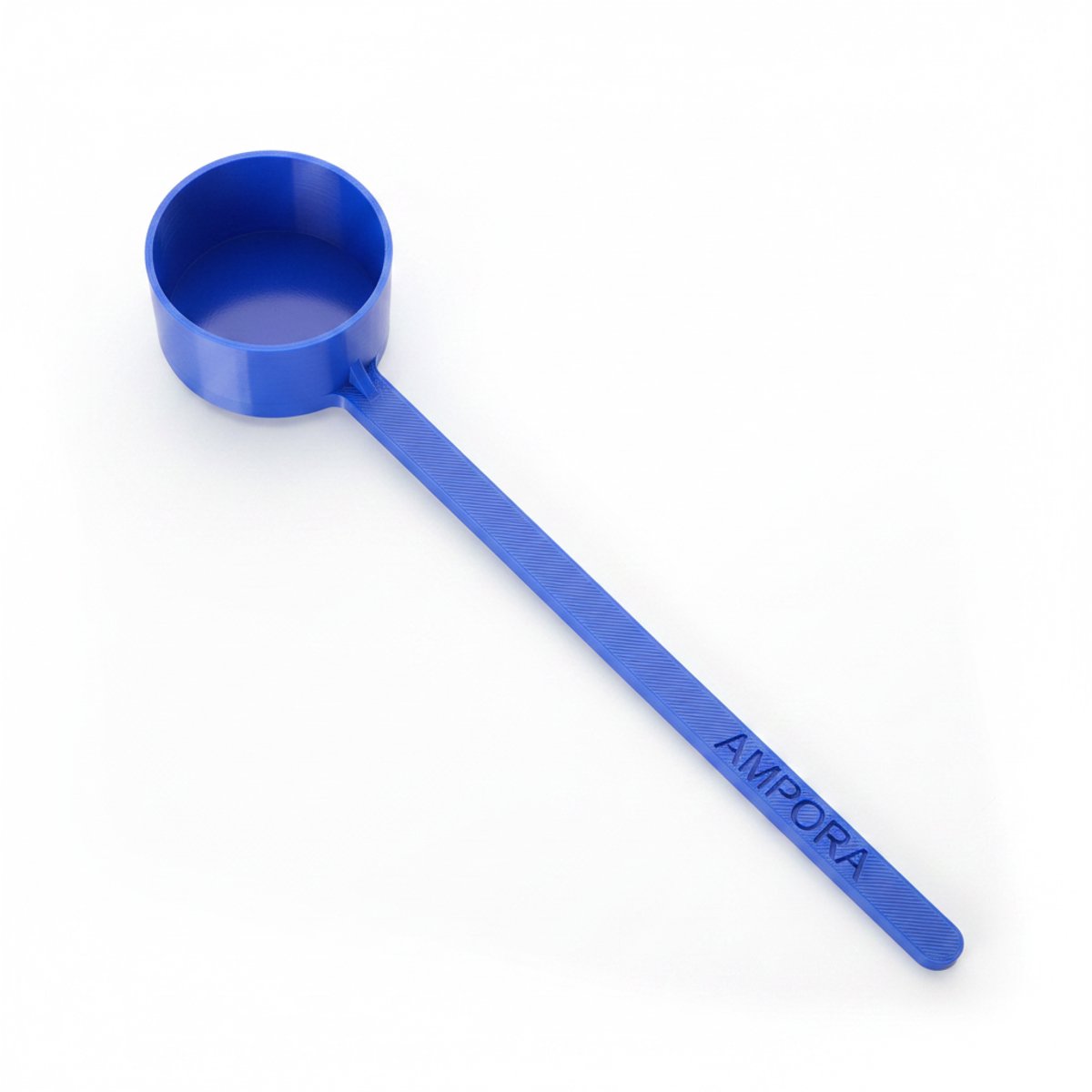 Ampora Verlengde Maatschep Set (Vernieuwd Model) - ca. 5g & 15g - 18cm Lange Steel - Doseerlepels voor Creatine & Proteïne - Blauw - 2 Stuks