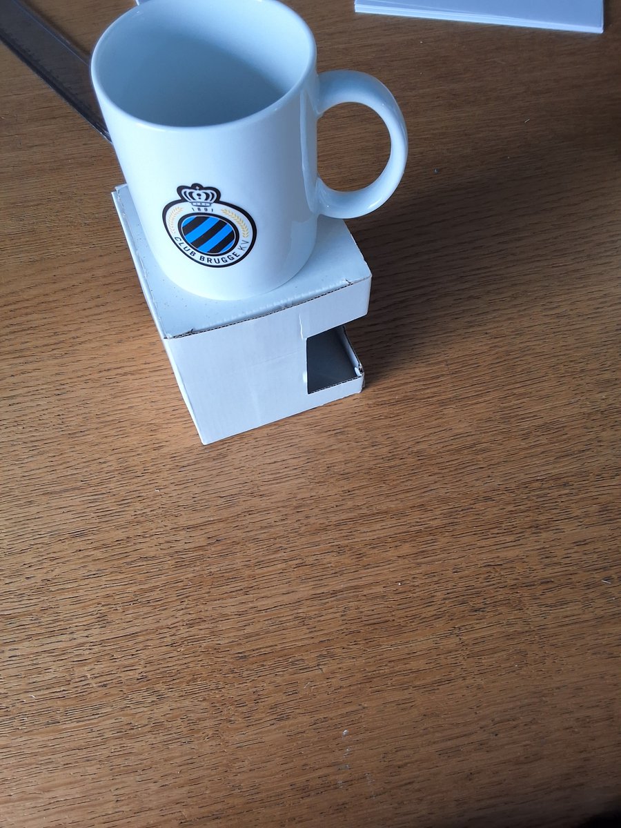 Club Brugge moka tas wit 9.5x7.50cm