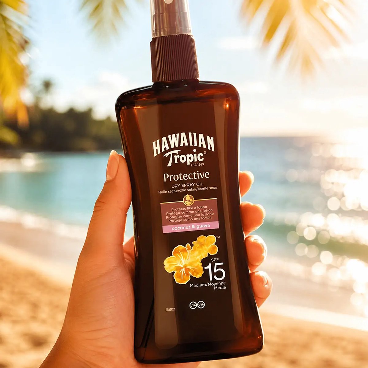 Hawaiian Tropic Zonneolie Protective Dry Spray SPF 15 200 ml