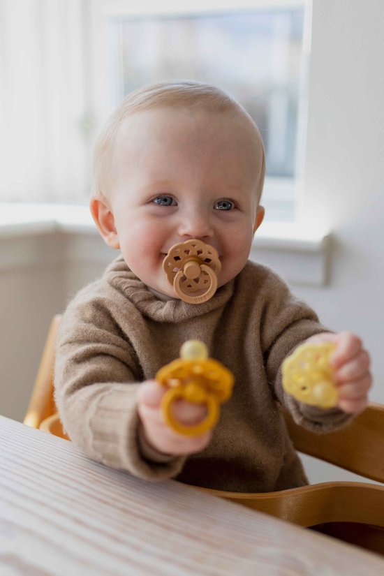 BiBS - Boheme Pacifier - Stage 2 Fopspeen - 2 stuks - Ivory / Blossom van BIBS — afbeelding 4