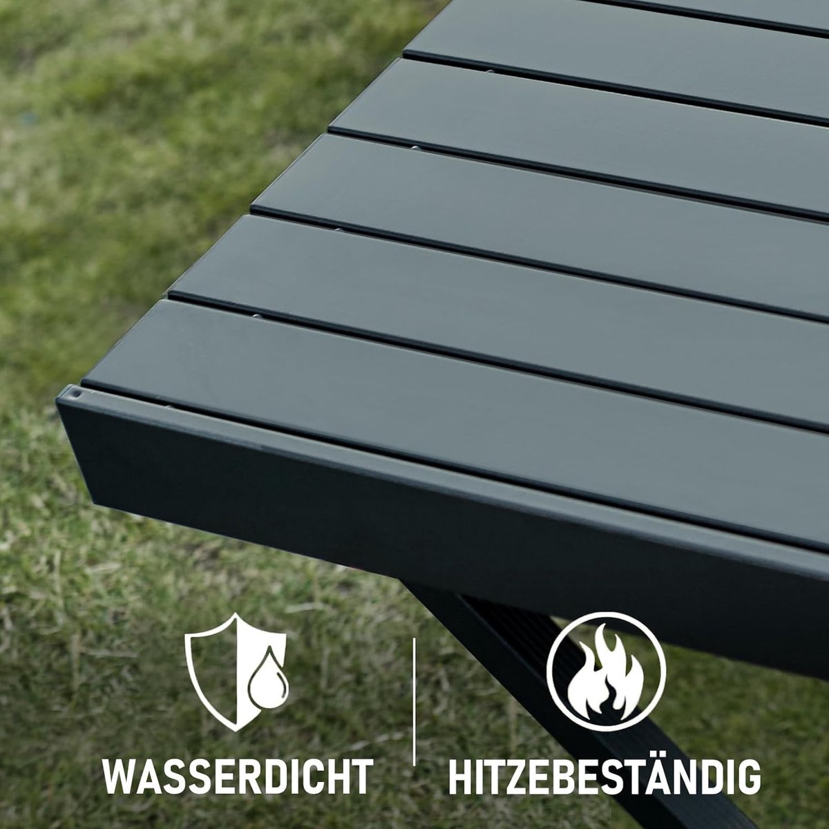 Campingtafel inklapbaar – Meuble Paris Luxe Aluminium Klaptafel 108x71 cm – In hoogte verstelbaar – Lichtgewicht & Draagbaar met Tas – Opvouwbare Tafel voor Camping, Tuin, Picknick & Reizen – Zwart