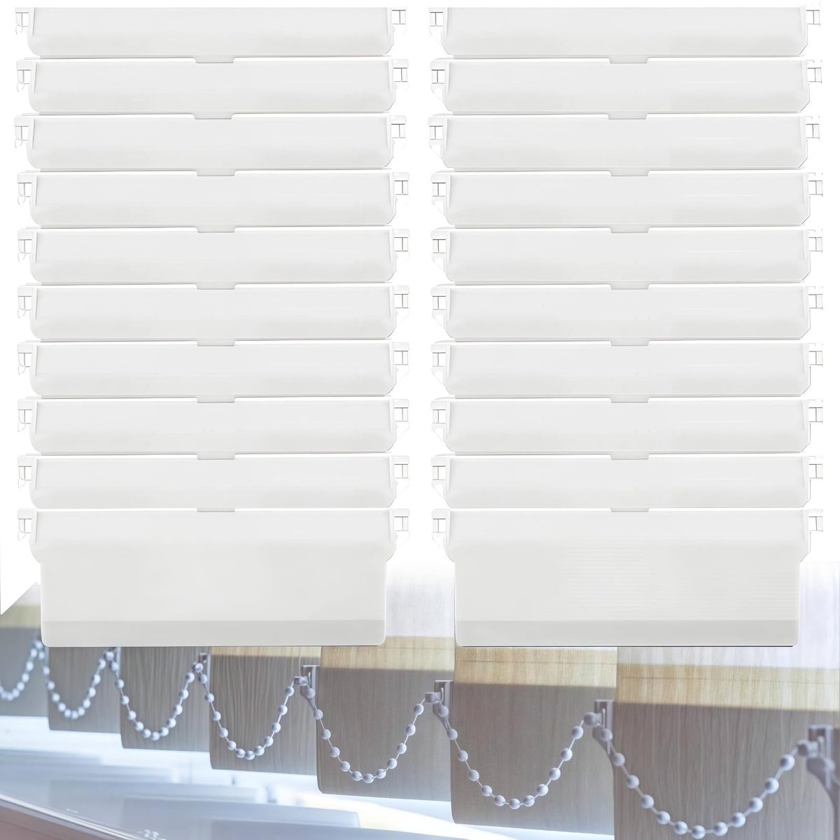 Seb3 - Verticale Jaloezieën - Vervangende Slats - 127 mm - Gewogen Platen - Pack van 20 - Slat Curtain - Geschikt voor Binnen en Buiten