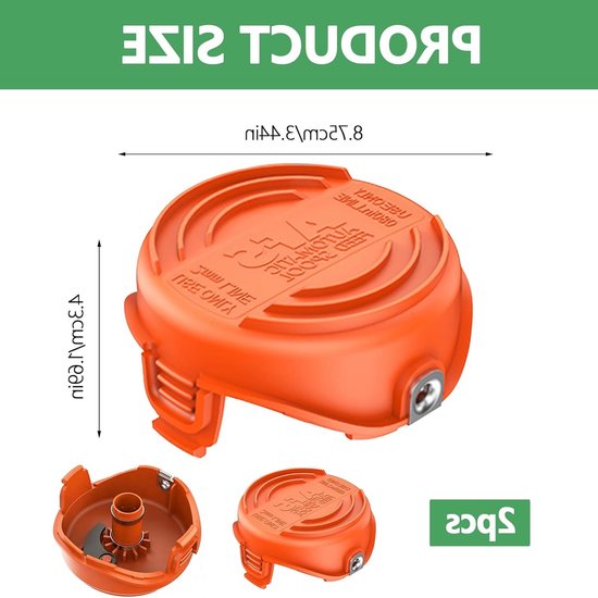 Set van 2 Spoelafdekkingen voor Grastrimmer, Vervangende Trimmerkap, Geschikt voor Diverse Modellen, Tuingereedschap Accessoires — afbeelding 4
