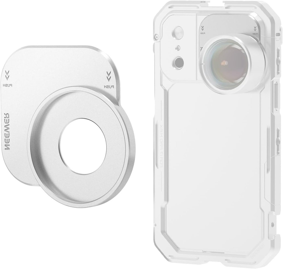 37mm Filter Lens Back Plate voor PA143/PA144 Telefoon Cage, Snelle Bevestiging Video Rig voor Mobiele Fotografie, Geschikt voor iPhone 17 Pro en 17 Pro Max