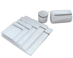 Waszakken Set van 7 - Verschillende Maten incl. BH Waszak & Cilinder - Beschermende Wasnetjes met Duurzame Rits voor Wasmachine - Maten XS t/m XXL