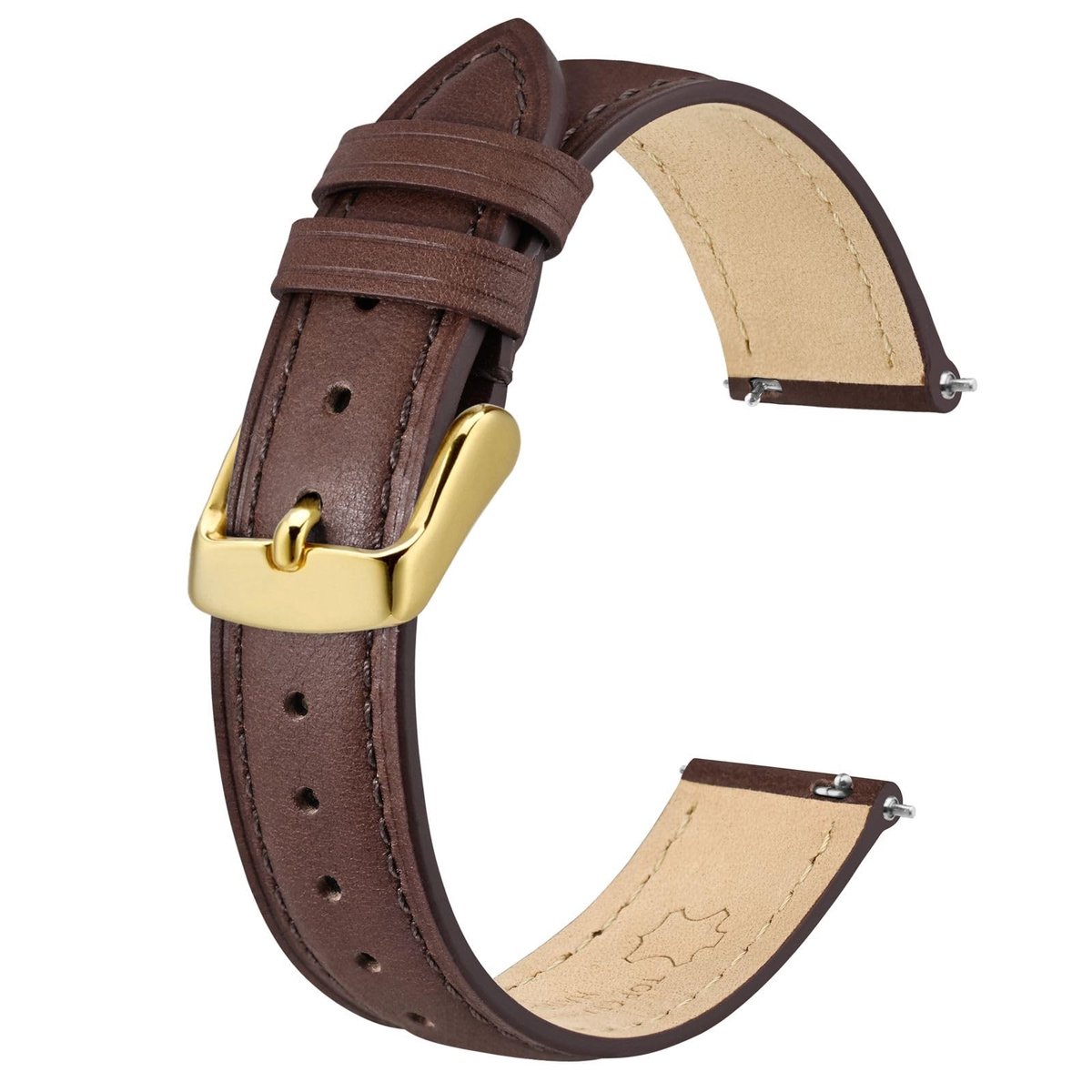 NTHProducts - Elegante Leren Horlogeband - Snelle Verwijdering - Geschikt voor Diverse Maten - Perfect voor Mannen en Vrouwen - Stijlvolle Accessoire v...