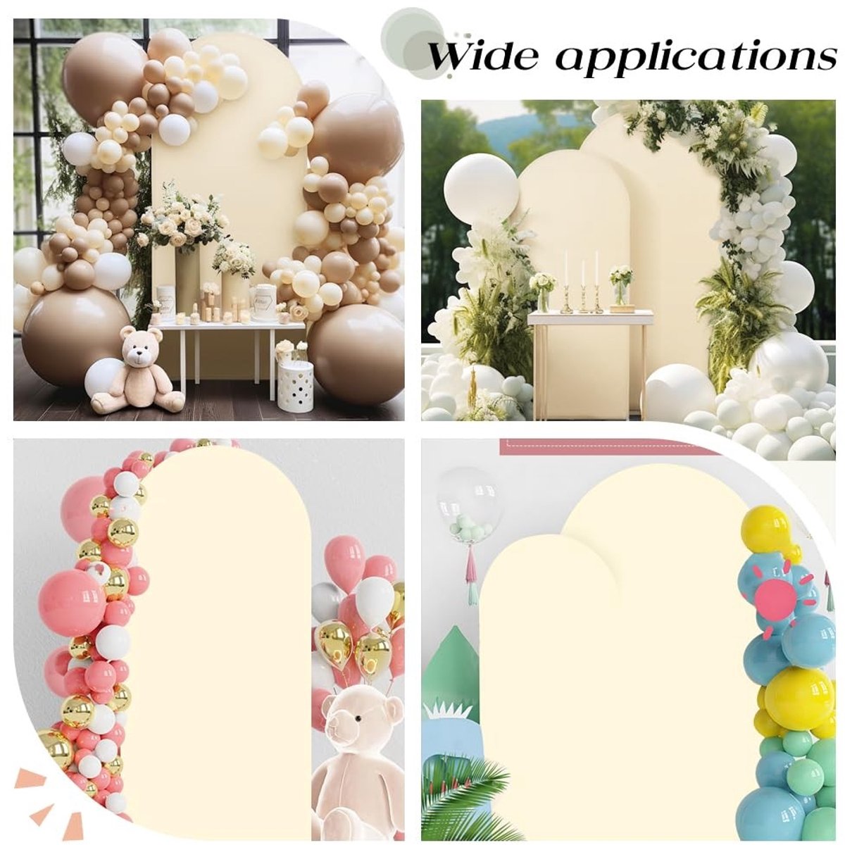 Virtubuy - Trouwboogstandaard Hoes - Verstelbare Achtergrondhoes - Dikke Elastische Hoes - Papaya - Bruiloft Decoratie - Geschikt voor Ceremonie en