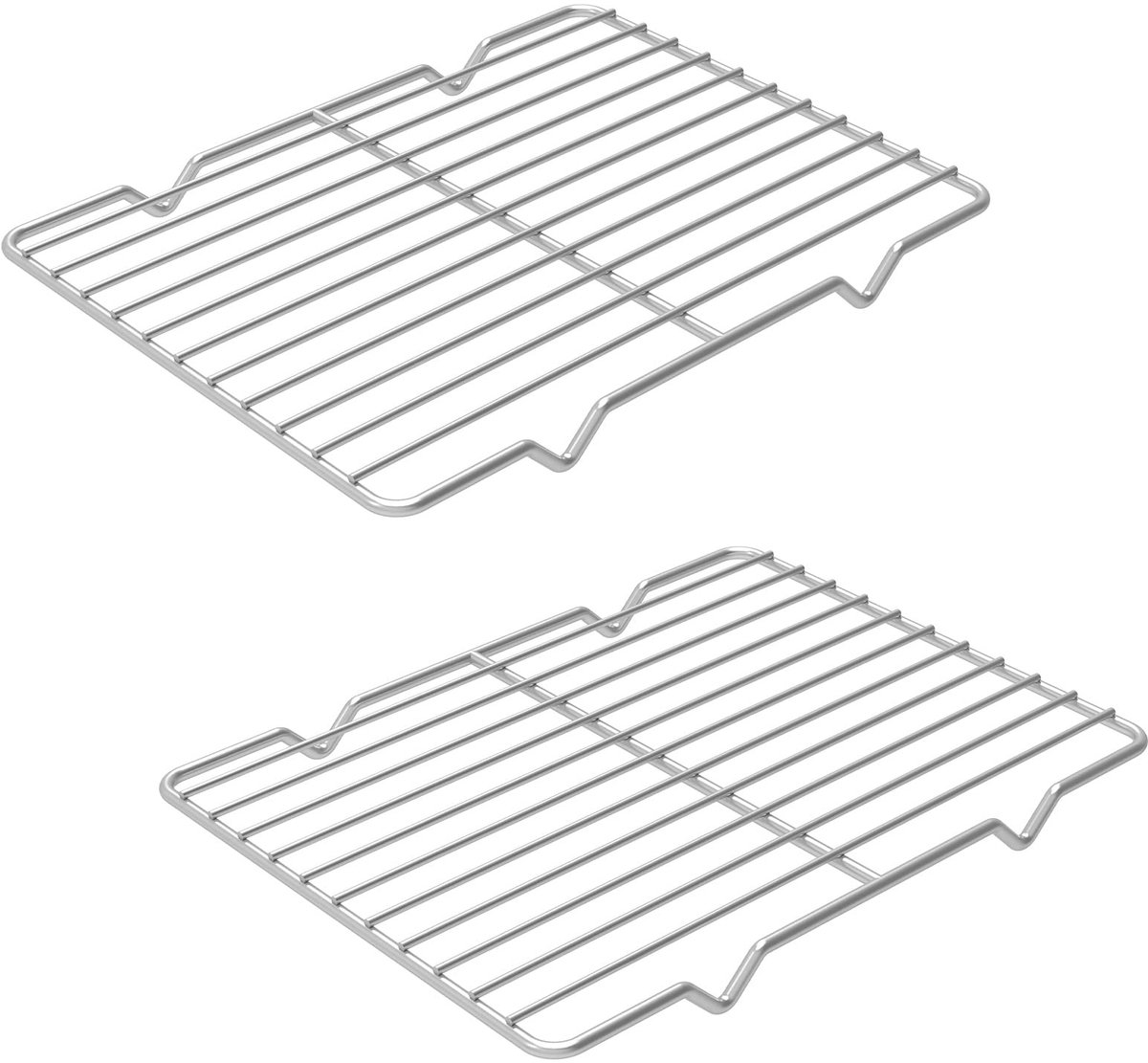 NTHProducts - Koelrek - Roestvrij Staal - Perfect voor Bakken - 7.8 inch x 10.2 inch - Ideaal voor Koekjes en Muffins - Handig in Gebruik - 2 Stuks