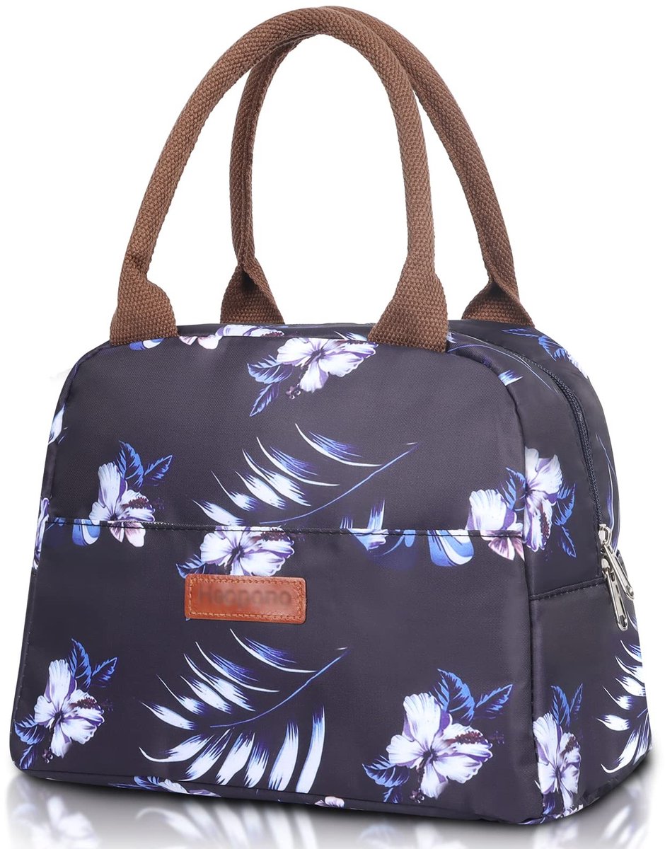 MTTProducts - Lunch Bag - Insulated Lunch Bag - Duurzaam en Lichtgewicht - Navy Blue Violet - Koeltas - Geschikt voor Werk en School