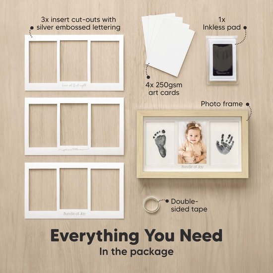 Baby Handprint en Voetafdruk Set met Fotolijst voor Newborns - Gemakkelijke Clean Touch Ink Pad — afbeelding 4