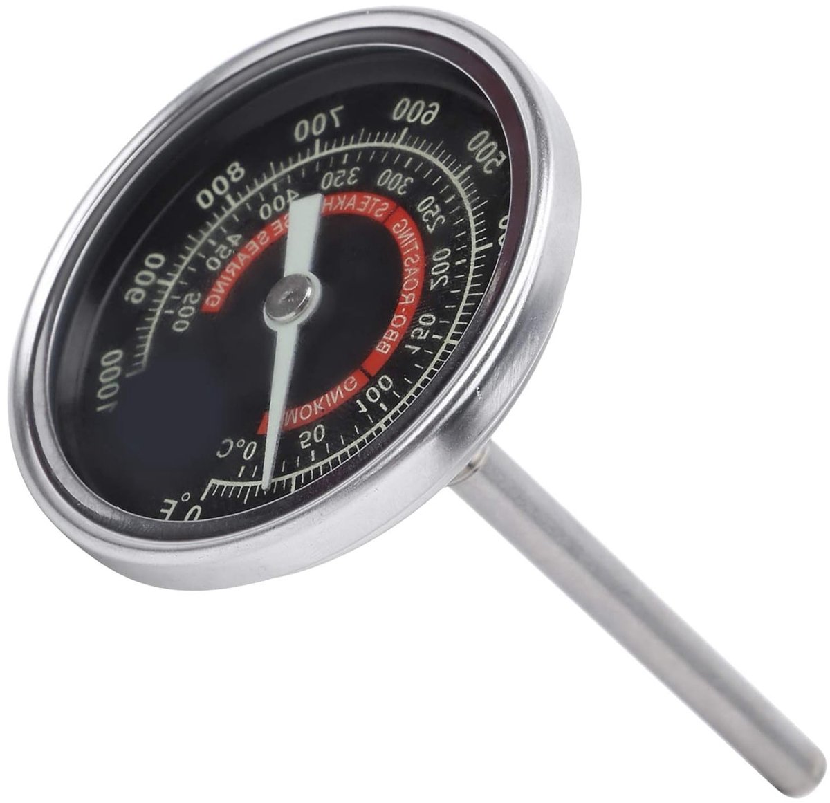 Nauwkeurige Oven Thermometer voor Barbecue en Koken, RVS, IP55 Waterdicht, Temperatuurmeter tot 1000℉