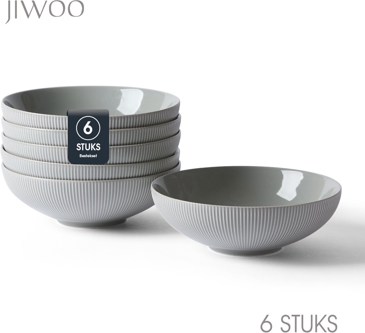 Pastabord set van 6 (Ø20cm / 980ml), Diepe borden, Soepborden, Serviesset 6 persoons, Geschikt voor restaurants, hotels, banketten, familiefeesten, en picknicks, Magnetron-vaatwasserbestendig, Keramiek