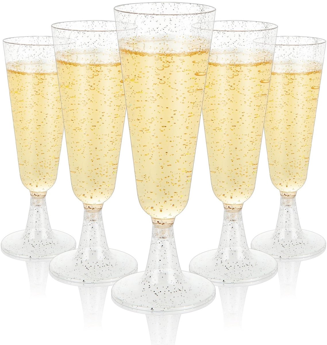 Allecto - Herbruikbare champagnefluiten - 100-pack - Elegant en veelzijdig - Transparant - Ideaal voor feesten en bruiloften - Gemak en vreugde voo...
