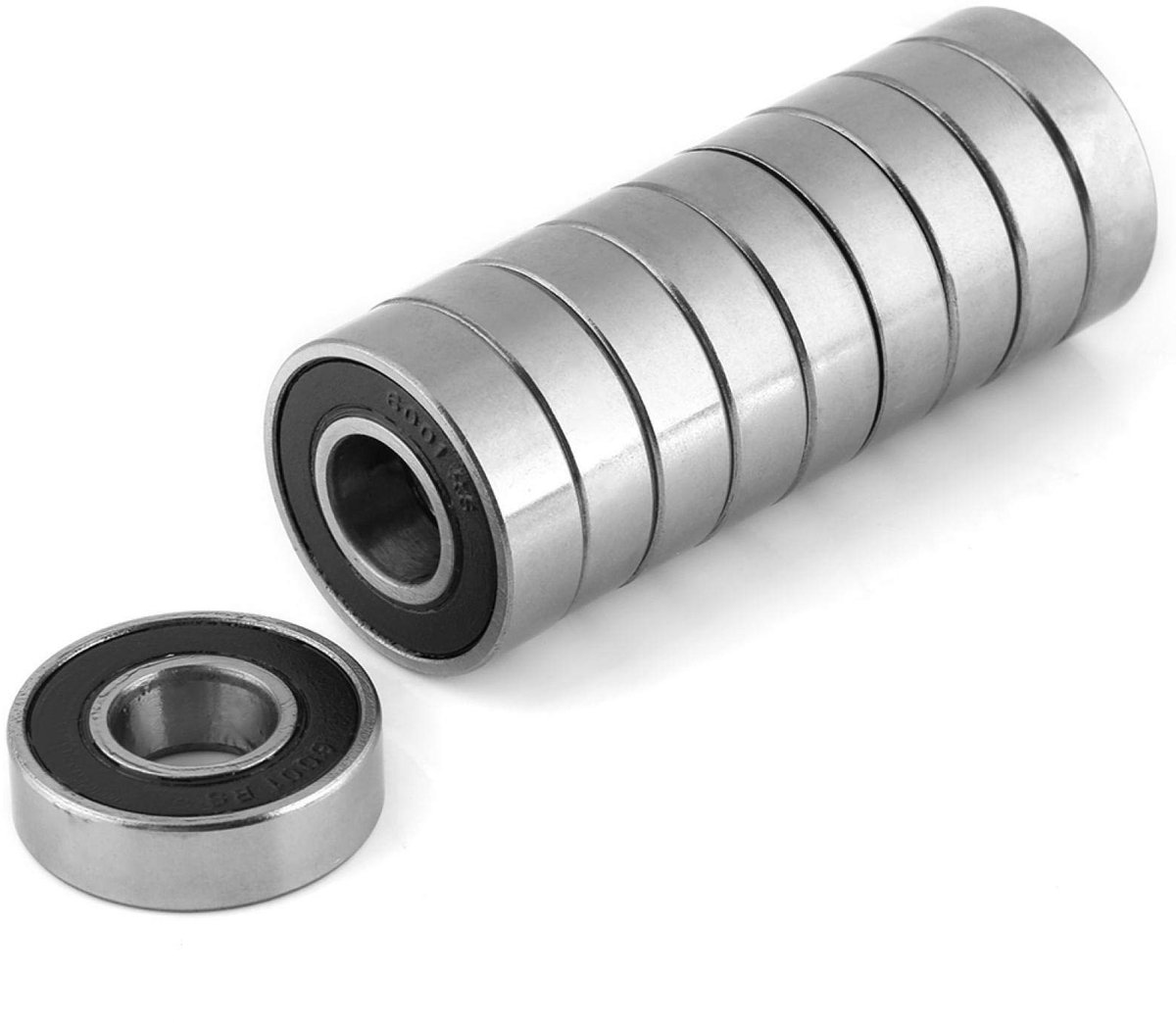 Allecto - Kogellager - Rubber Verzegeld - Duurzaam Multi-Gebruik - 12x28x8mm - 10 Stuks - Geschikt voor Diverse Toepassingen - Zilver