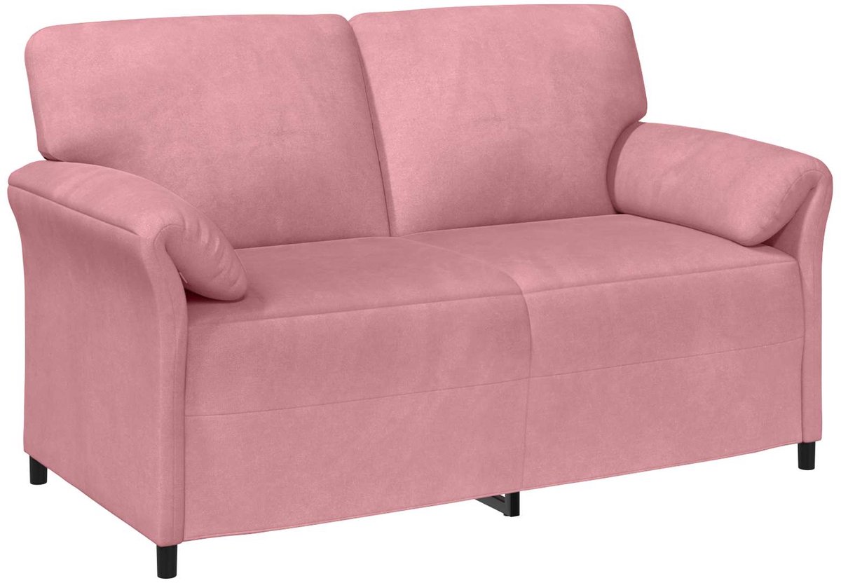 vidaXL 2-Zits - Sofa - Roze - 158 - x - 83 - x - 95 - cm - Fluweel