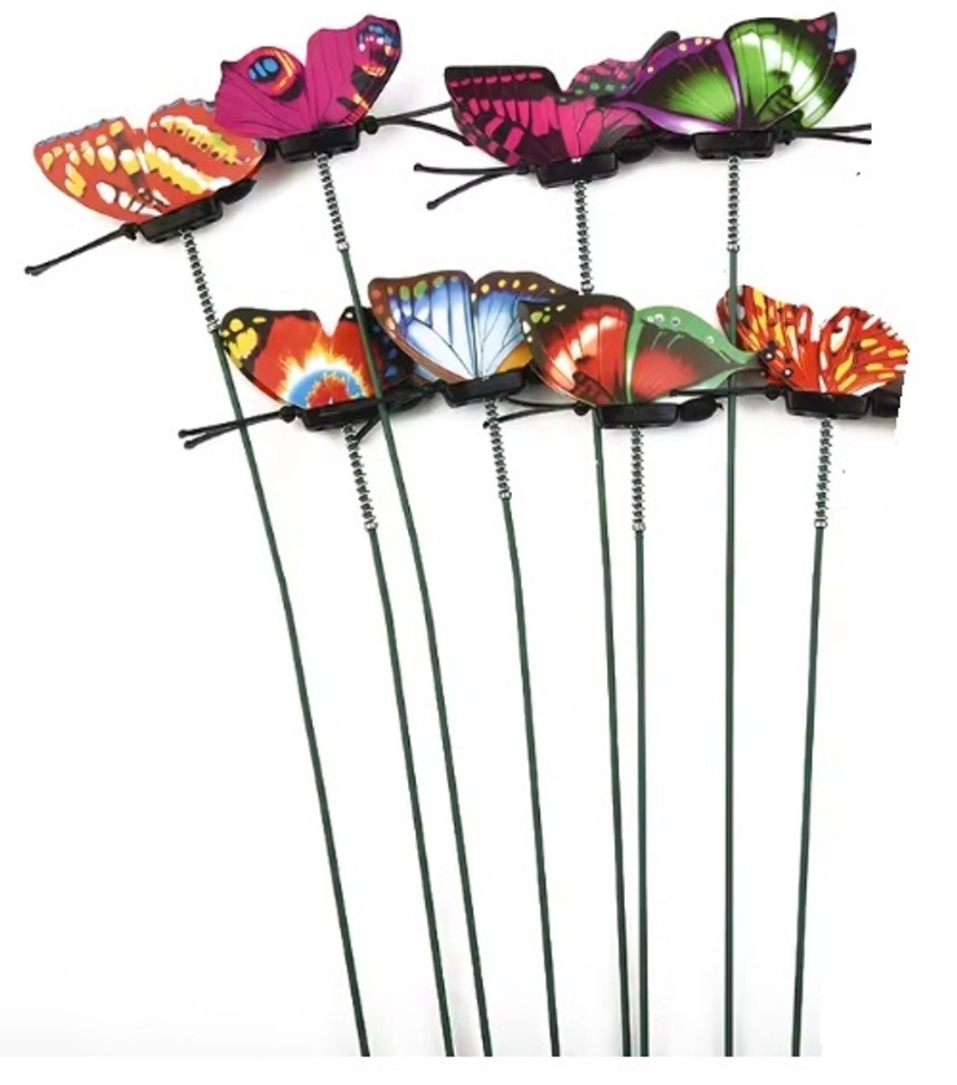 Vlinder decoratie 8 stuks klein