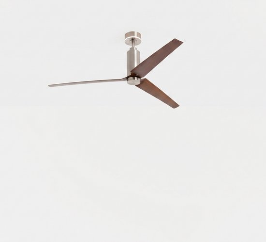 Plafondventilator stil 45W, Ø152 cm, lange stang voor hoge plafonds, zomer/winterfunctie, afstandsbediening, LED sfeerlicht
