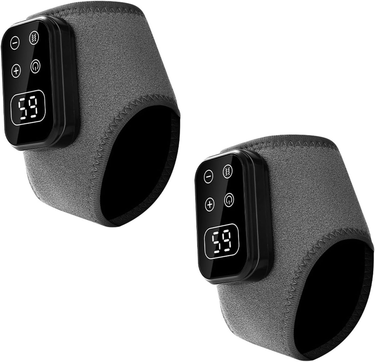 Verwarmde Enkelmassager - 3-in-1 Voetmassage-Apparaat - Oplaadbaar Draadloos Voetmassageapparaat - Verwarmingskussen voor de Enkel met Massagefunctie - 5 Massagestanden 6 Warmteniveaus - Voor bloedsomloop - Enkel Ondersteuning en Pijnverlichting