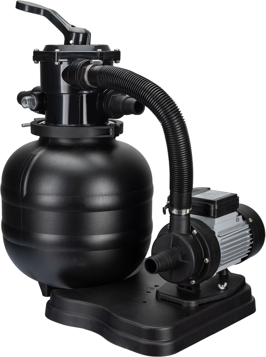 COIL Zandfilterpomp 6000 l/u (200W) – Zwembadpomp tot 18m³ – 7-wegklep met manometer – Geschikt voor zand en filterballen – foto 8