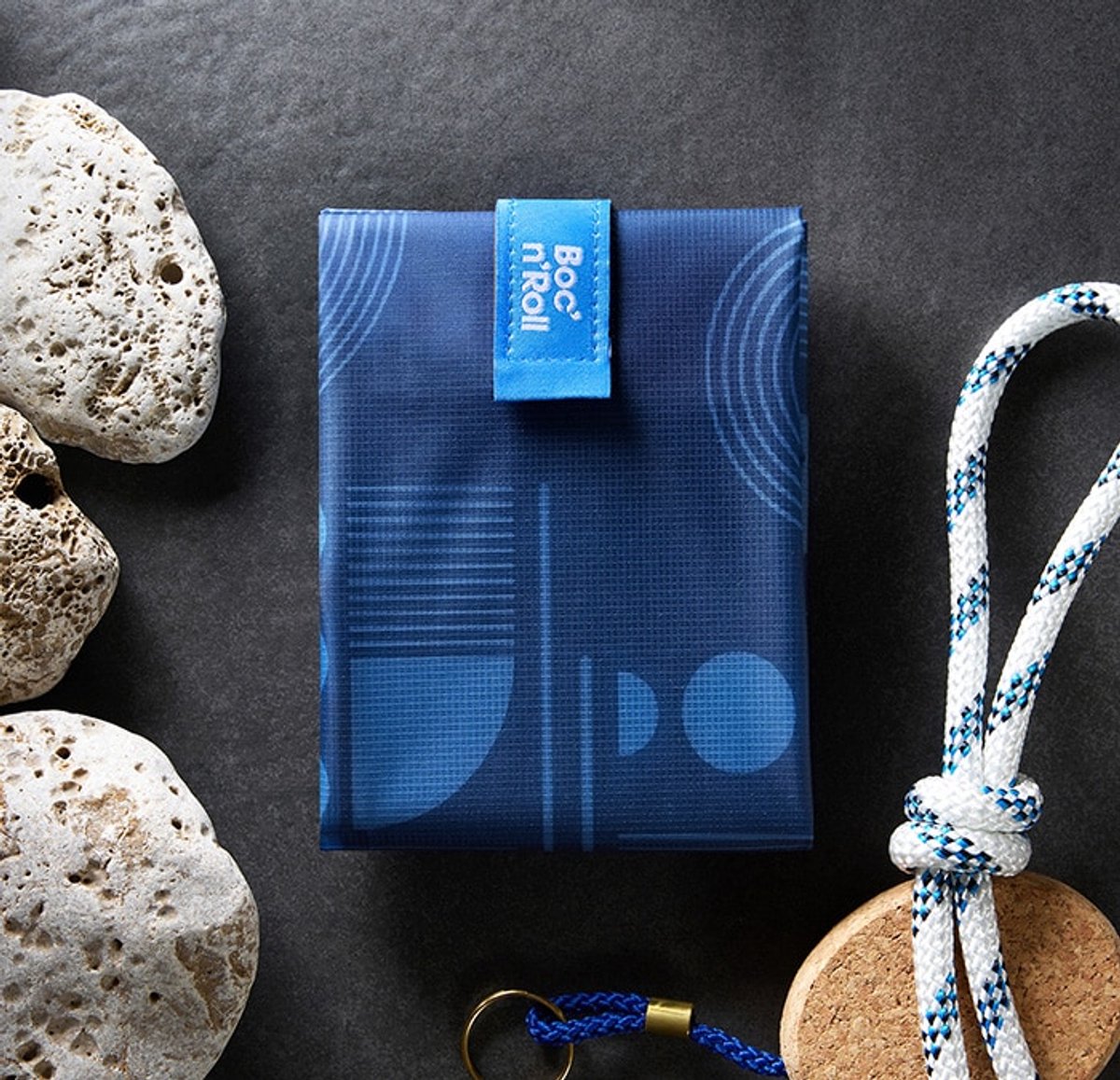 Boc’n’Roll Outdoor Radar Waves - Duurzame Lunchwrap voor Wandelen & Kamperen – Herbruikbare Broodzak – Compact & Lichtgewicht