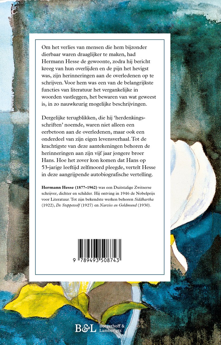 Herinneringen aan Hans - back cover
