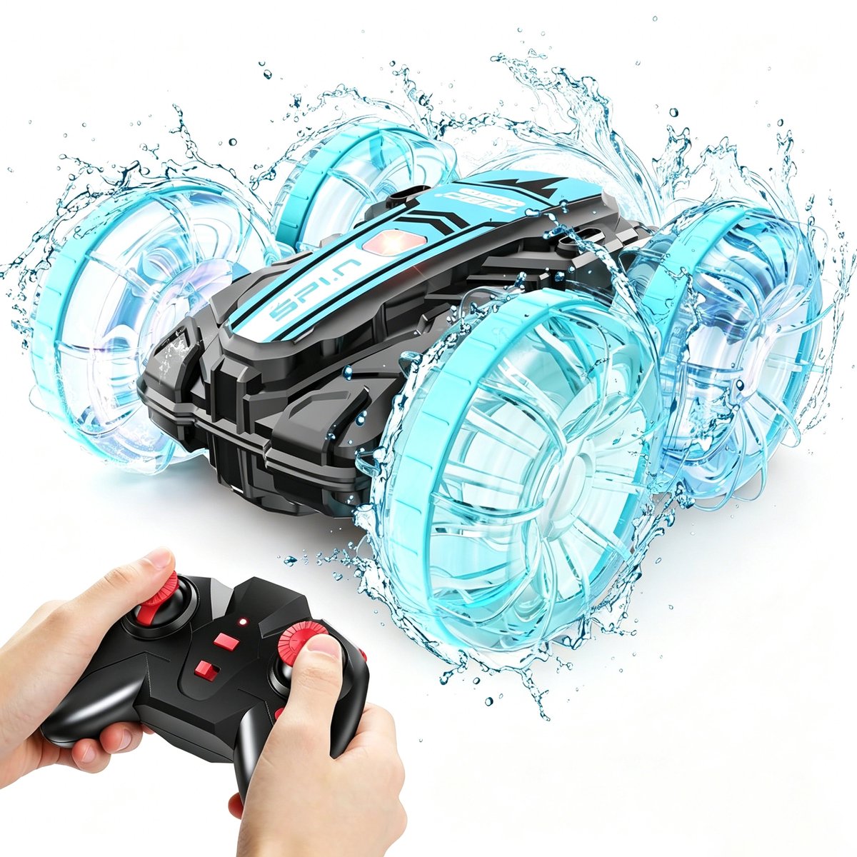 Korffe Bestuurbare Auto - RC Auto - Waterdicht - 360° rotatie - Rc voor Buiten - Race Auto Afstandsbestuurbare – Met Extra Accu-Buitenspeelgoed-Blauw