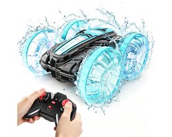 Korffe Bestuurbare Auto - RC Auto - Waterdicht - 360° rotatie - Rc voor Buiten - Race Auto Afstandsbestuurbare – Met Extra Accu-Buitenspeelgoed-Blauw