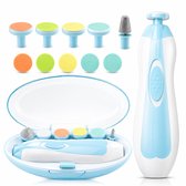 BOTC Elektrische Babynagelvijl 6-in-1 - Babynageltrimmer met 6 Opzetstukken - Zachte Nagelverzorging voor Baby’s & Kinderen - Blauw