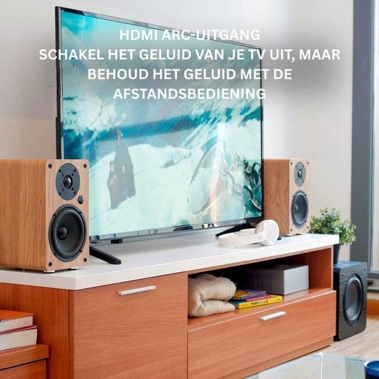 CLGP® Boekenplank Speakers - HiFi Speakers - Stereo Speakers van Merkloos — afbeelding 3