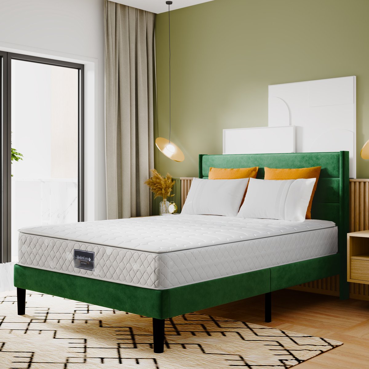 MIVRAY Matras 140x200 cm - 7 Zones Pocketvering Met Koudschuim H3 - Ademend En Allergievriendelijk - Polyester - Wit