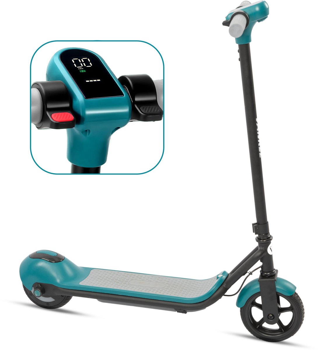 Vankel Elektrische step voor kinderen- Bereik tot 10km - 110W Motor - Maximumsnelheid 14 km/u - 6.5 Zoll Banden - Maximale Belasting 60kg -Anti-kras voetmat ontwerp- Opvouwbare Kinderstep voor 6-12 jaar - Groen