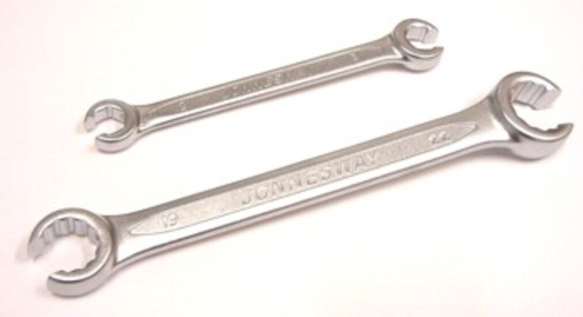 JONNESWAY W241011 - Open ringsleutel - 10x11 mm - Voor rem- en hydraulische leidingen - Chroom-vanadium staal