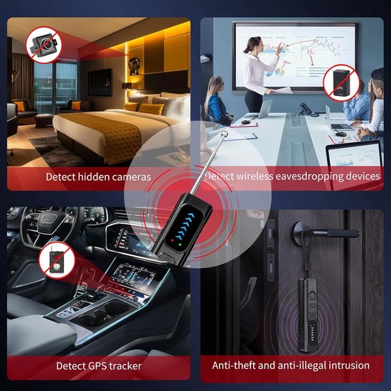 Hidden Camera Detectors,Anti-Spying Device,Portable GPS Tracker Detector and Bug Sweeper Device,Wireless Signal and RF Scanner,Hidden Camera Finder for Travel,Hotels,Home,Office,Car — afbeelding 3