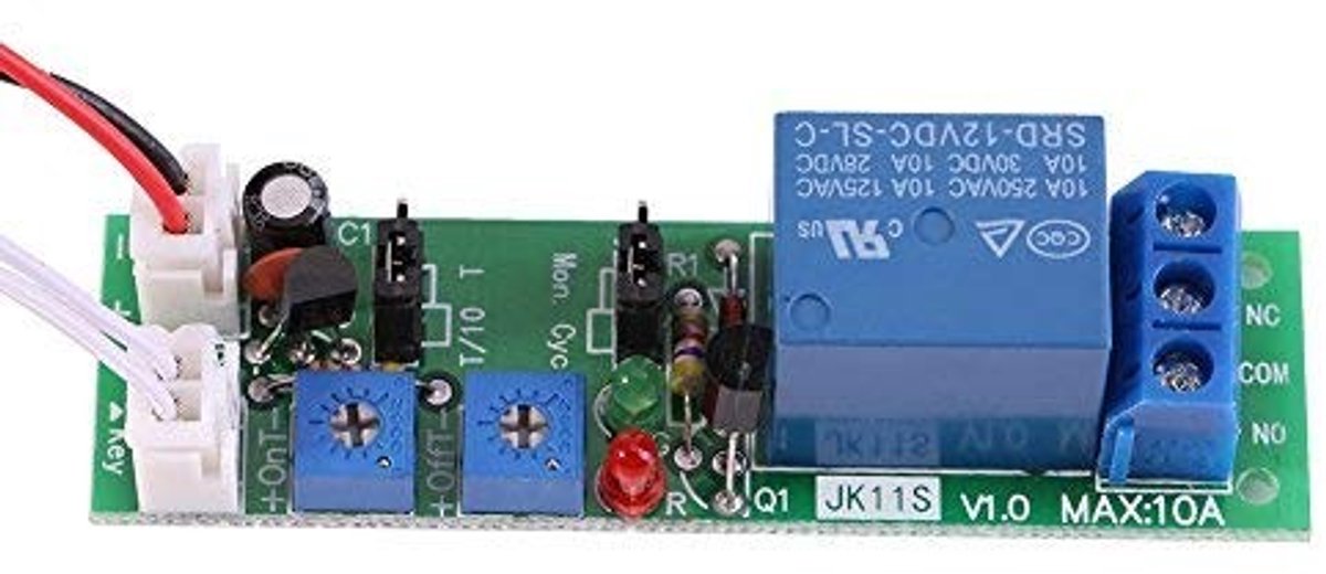Walfront Cyclic Timer Module 12V - Instelbare Relay Timer voor Diverse Toepassingen