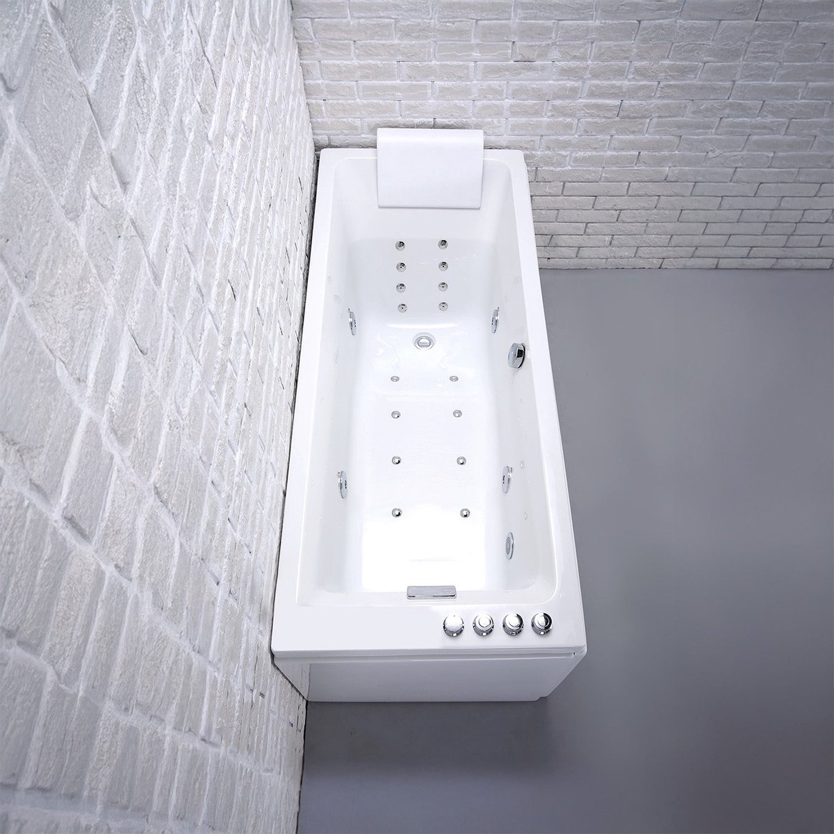 SPALINA - Whirlpool bad - Tenzo Wave, 170 x70 x63 cm, Wit