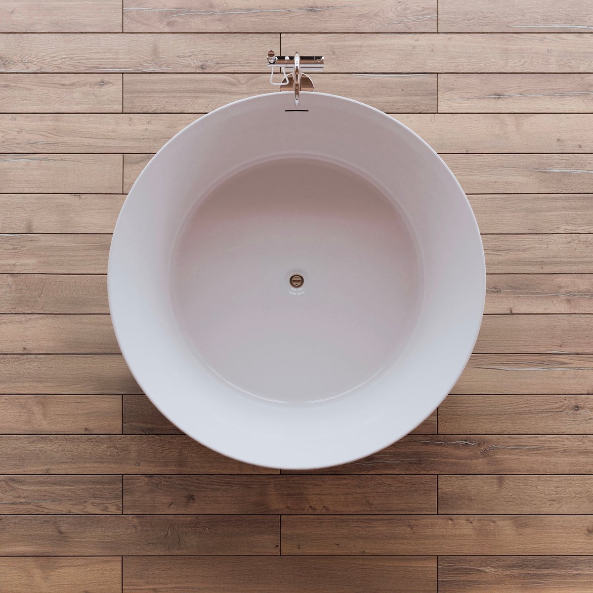 SPALINA - Vrijstaand bad - Loom 2.0 130 blanche, 130 x130 x58 cm, Wit