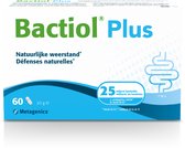 Verpakking Bactiol Plus met informatie over natuurlijke weerstand, 25 miljard bacteriën en vitamine D.