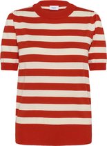 Saint Tropez MilaSZ SS Block Stripe Pullover Dames Trui - Valiant Seedpearl Block Stripe