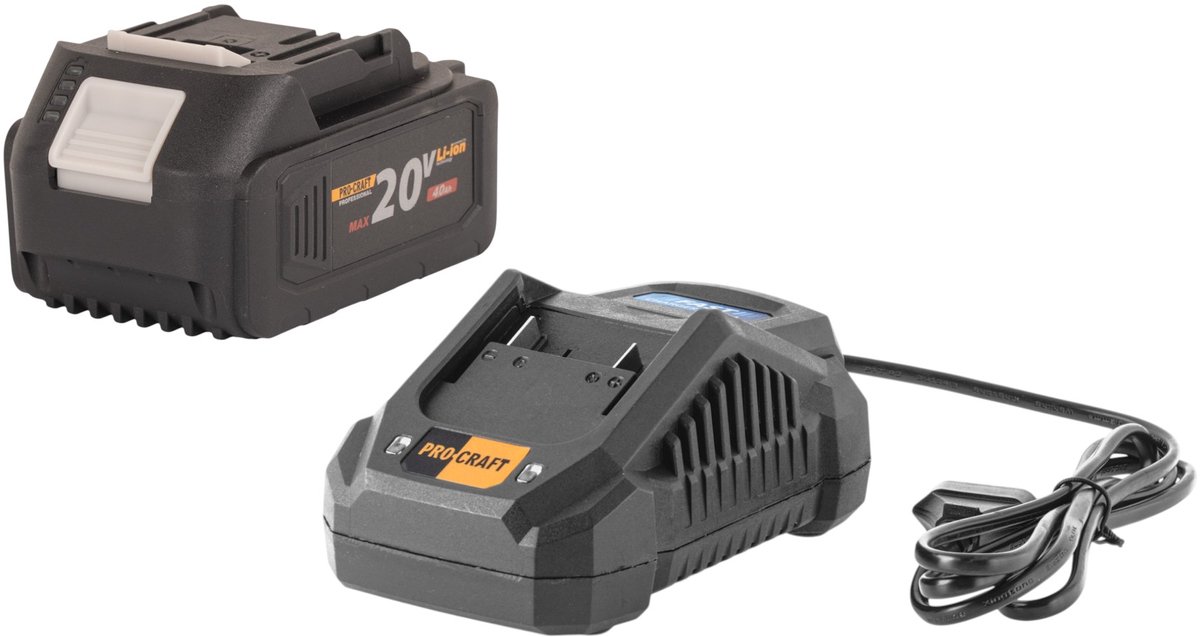 Procraft Starterset 20 V 20/4A snellader + 1x 20/4 accu 4,0 Ah