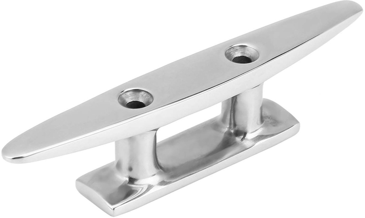 Allecto - Boot Cleat - Roestvrij Staal - Eenvoudig te installeren - 4 Inch - Touw Cleat - Voor Marine Yacht Dock - Geschikt voor Schepen