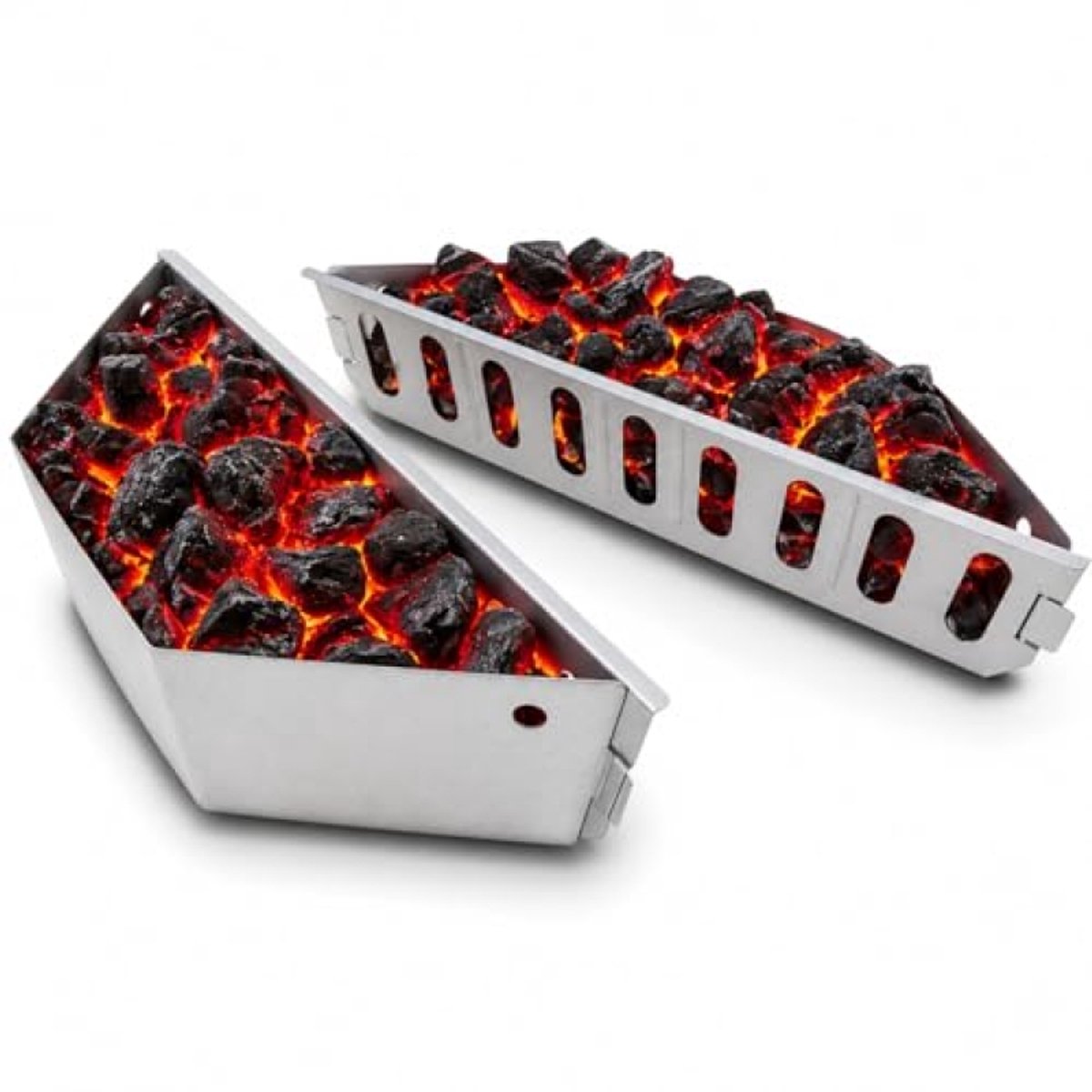 Warmhoudrooster voor Weber houtskoolgrill 57 cm - 2 houtskoolmanden - 36x10x7,9 cm